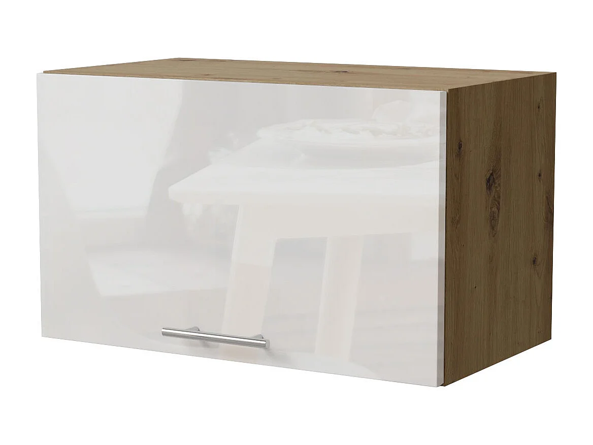 KLAPPHÄNGESCHRANK Essen W4B/60 Weiß Hochglanz / Eiche Artisan Matt 60 / 32,5 / 36cm