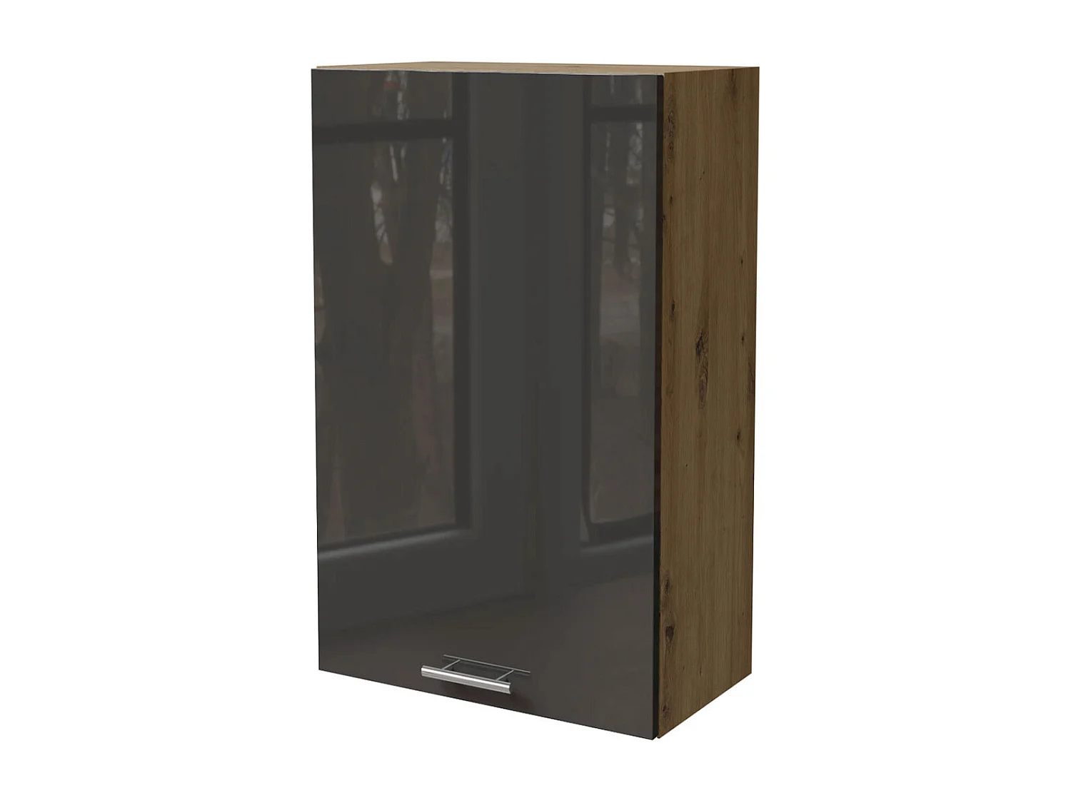 KÜCHENHÄNGESCHRANK Essen W4/60/1 Graphit Hochglanz / Eiche Artisan Matt 60 / 32,5 / 96cm