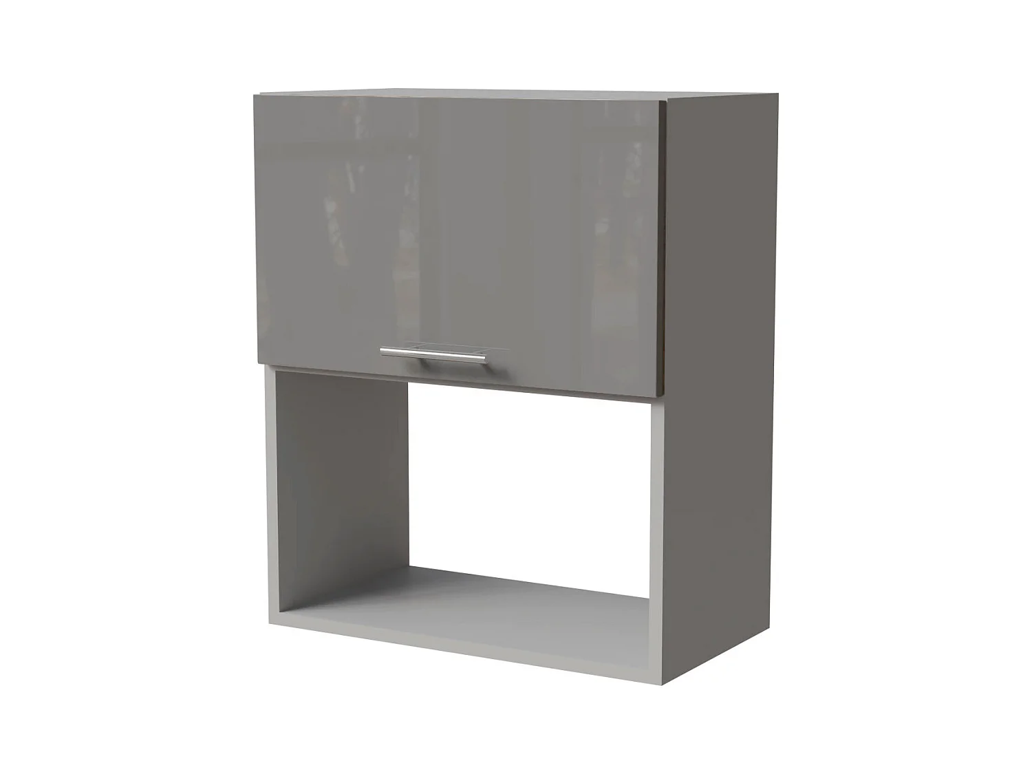 MIKROWELLENUMBAUSCHRANK Essen W2MK/60 Grau Hochglanz / Grau Matt 60 / 32,5 / 72cm