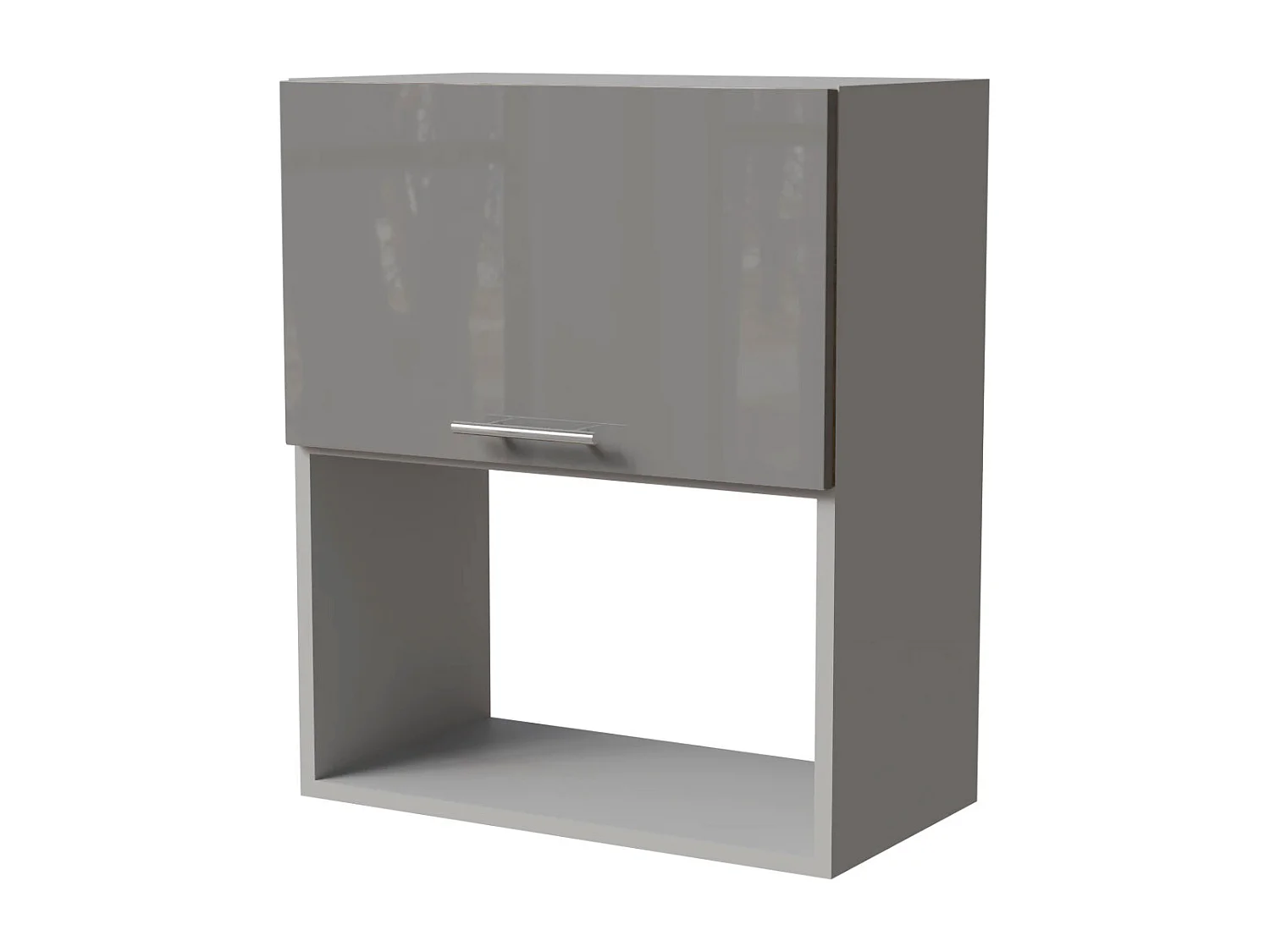 MIKROWELLENUMBAUSCHRANK Essen W2MK/60 Grau Hochglanz / Grau Matt 60 / 32,5 / 72cm