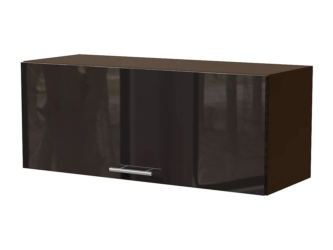 KLAPPHÄNGESCHRANK Essen W4B/90 Schwarz Hochglanz / Lava Matt 90 / 32,5 / 36cm