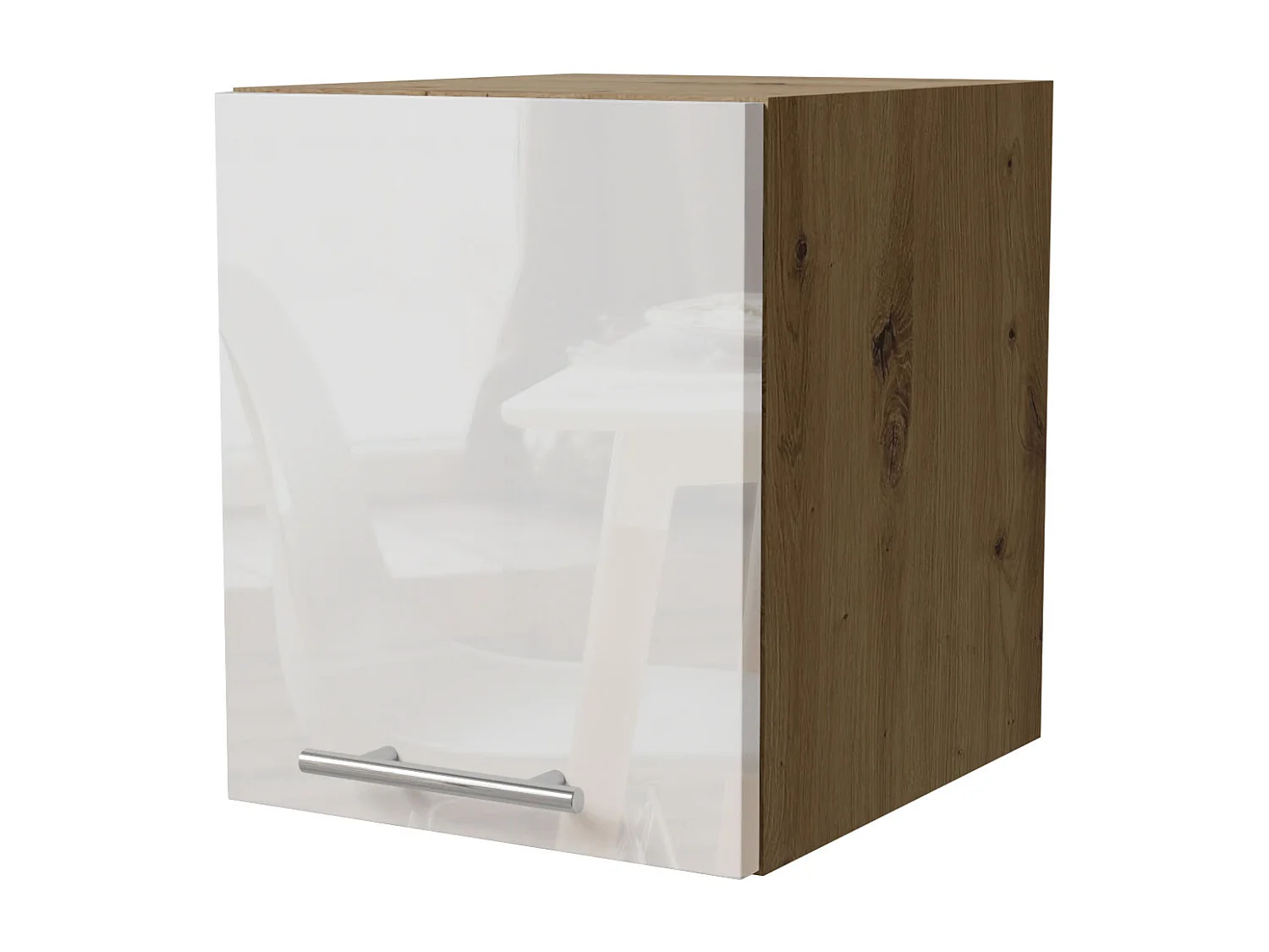 KLAPPHÄNGESCHRANK Essen W4B/30 Weiß Hochglanz / Eiche Artisan Matt 30 / 32,5 / 36cm