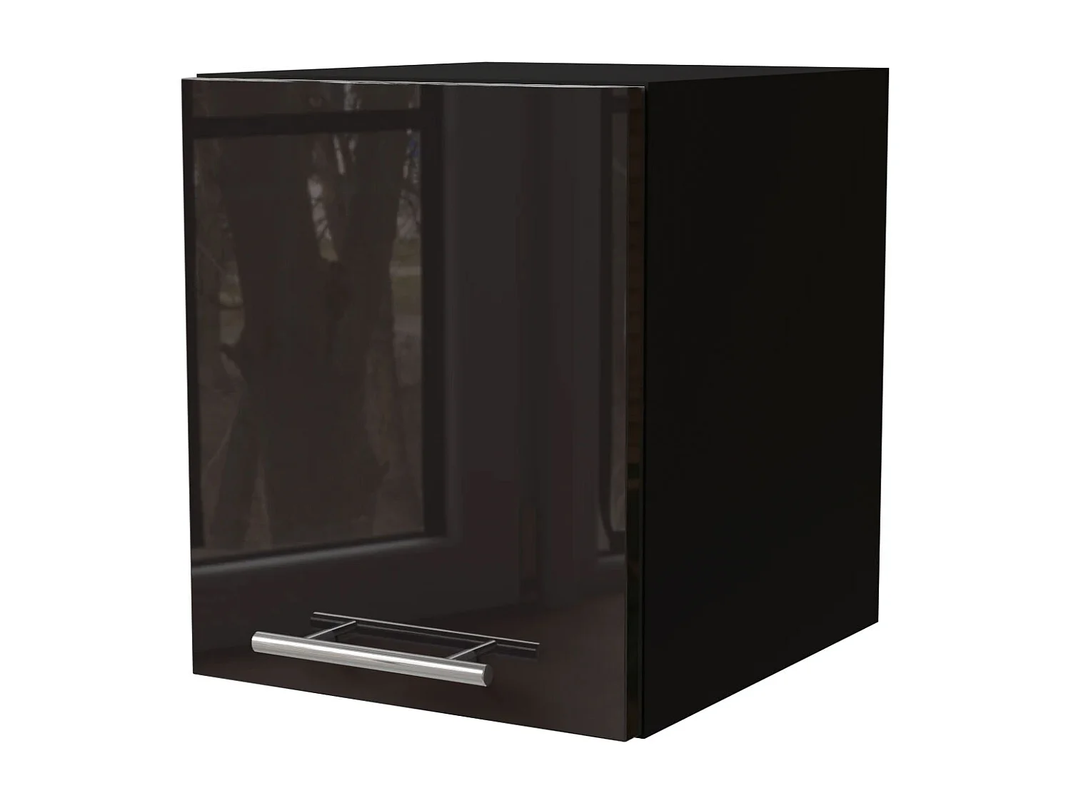 KLAPPHÄNGESCHRANK Essen W4B/30 Schwarz Hochglanz / Schwarz Matt 30 / 32,5 / 36cm