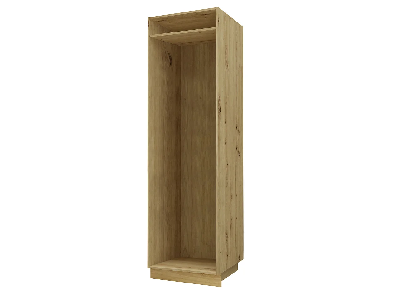 KÜHLSCHRANKUMBAUSCHRANK Brerra D14/DL/60/207 RAL 1019 graubeige Matt / Eiche Artisan Matt 60 / 59 / 207cm