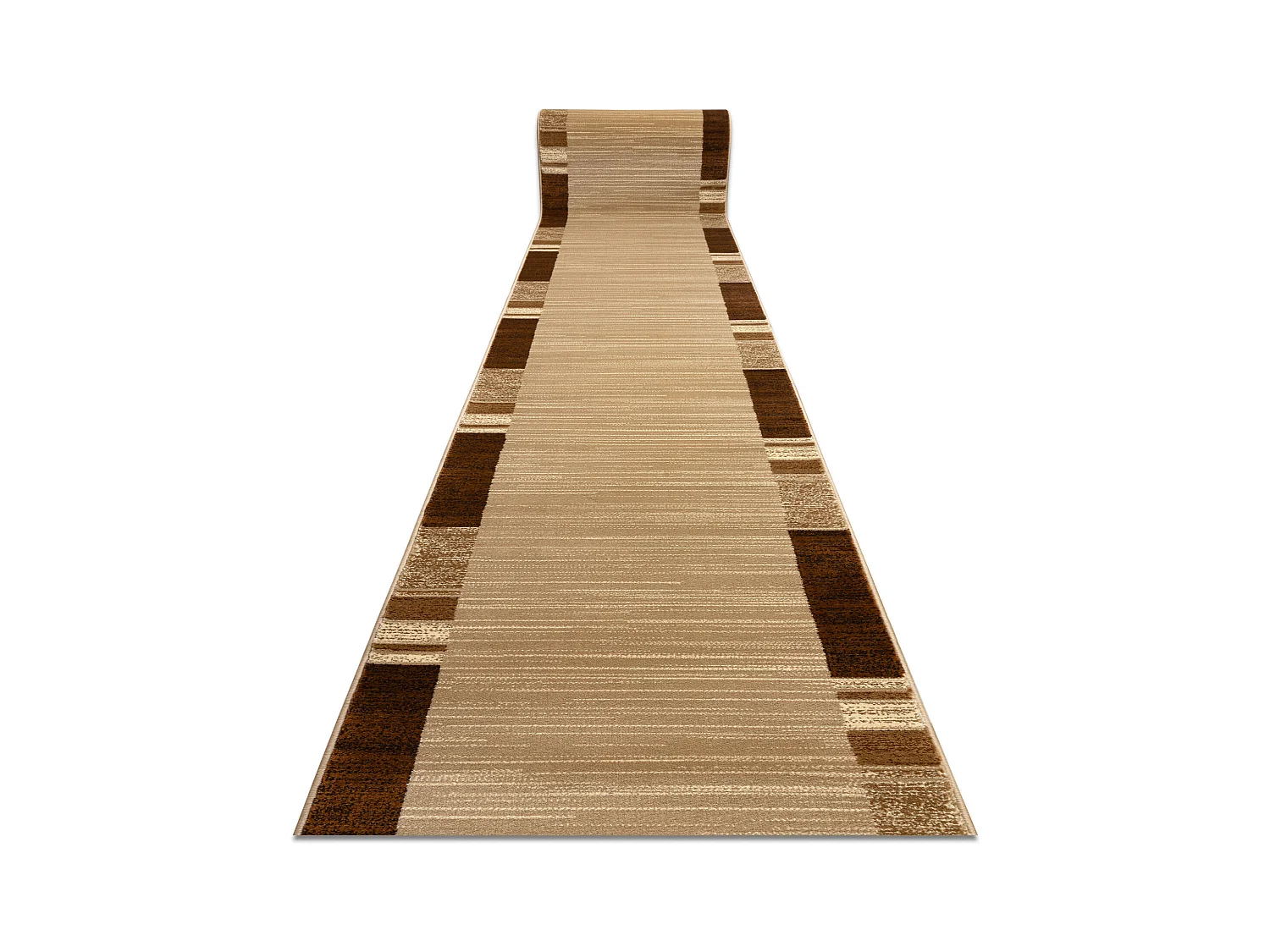 Tapis de couloir ROYAL FB23 CADRE RECTANGLE beige / crème 100x380 cm