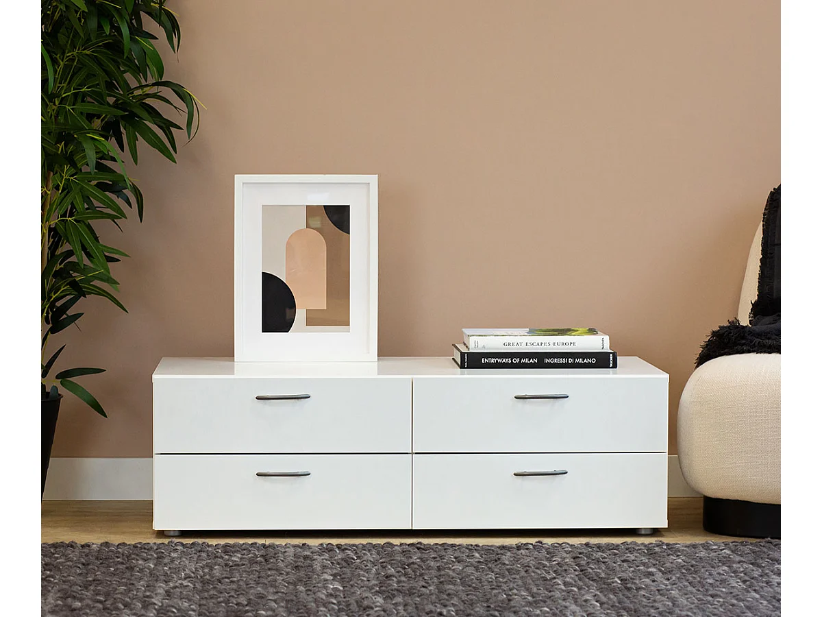 KLEIDERSCHRANKUNTERSATZ Basic Weiß 110,5 / 52 / 35 cm