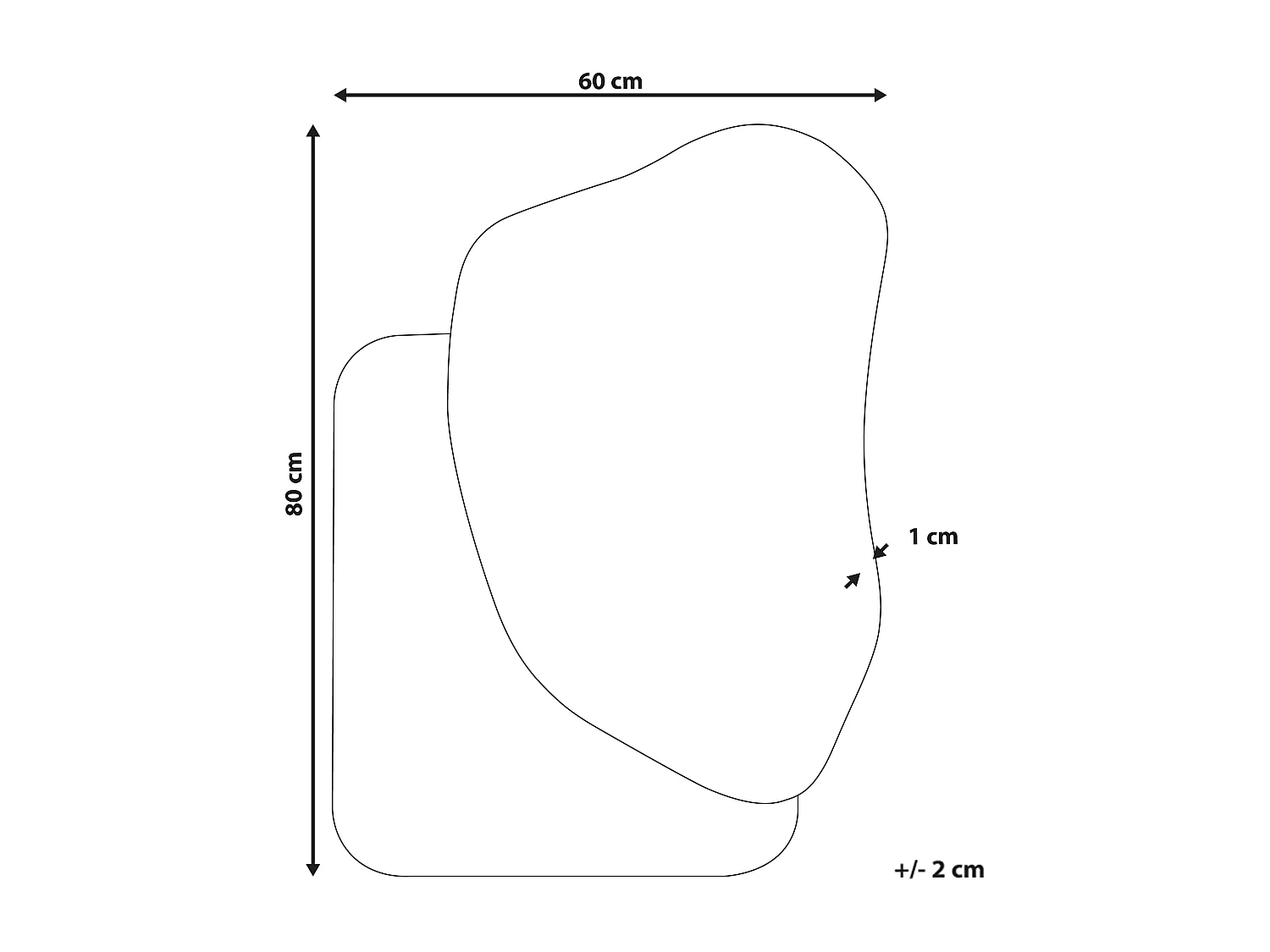 Miroir ARVERT 60 cm 80 cm Marbre blanc
