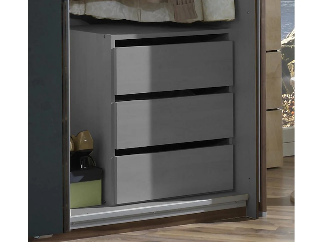 SCHUBKASTENEINSATZ Leinen grau 52 / 38 / 58cm