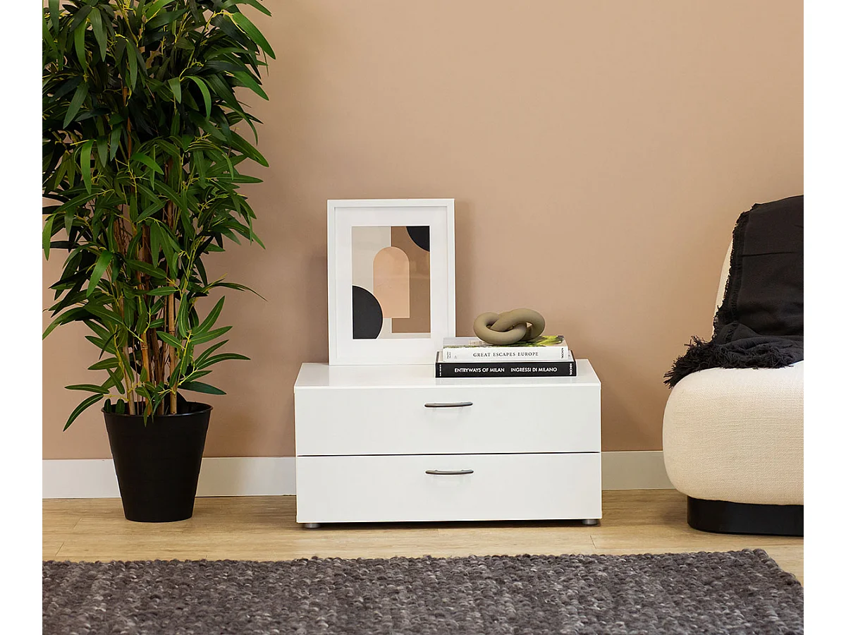 KLEIDERSCHRANKUNTERSATZ Basic Weiß 74 / 52 / 35 cm