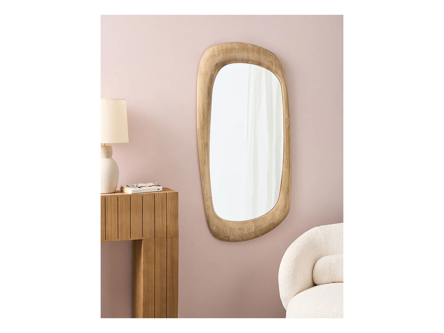 Miroir TRIZAY 57 cm 120 cm Bois Marron