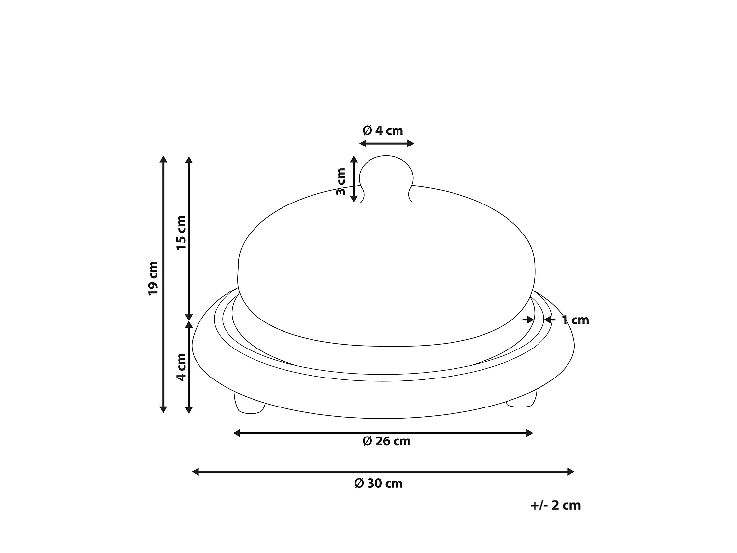 Support à gâteaux ZAGAZIG Bois de manguier Marron clair