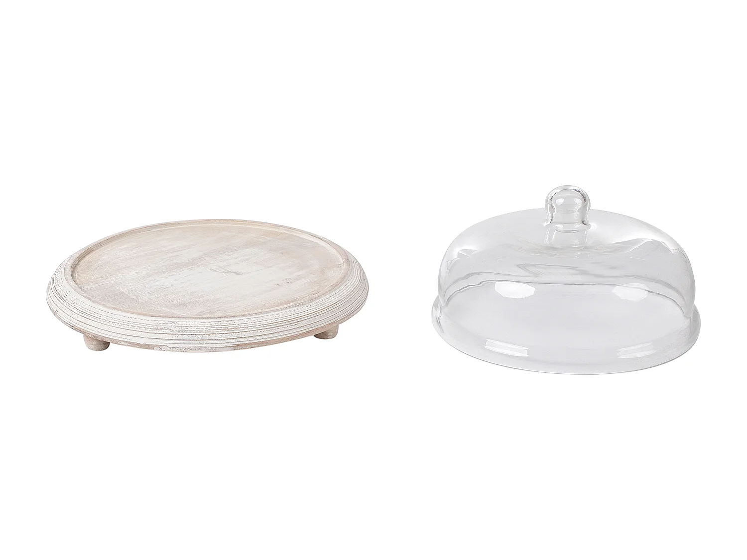 Support à gâteaux ZAGAZIG Bois de manguier Marron clair