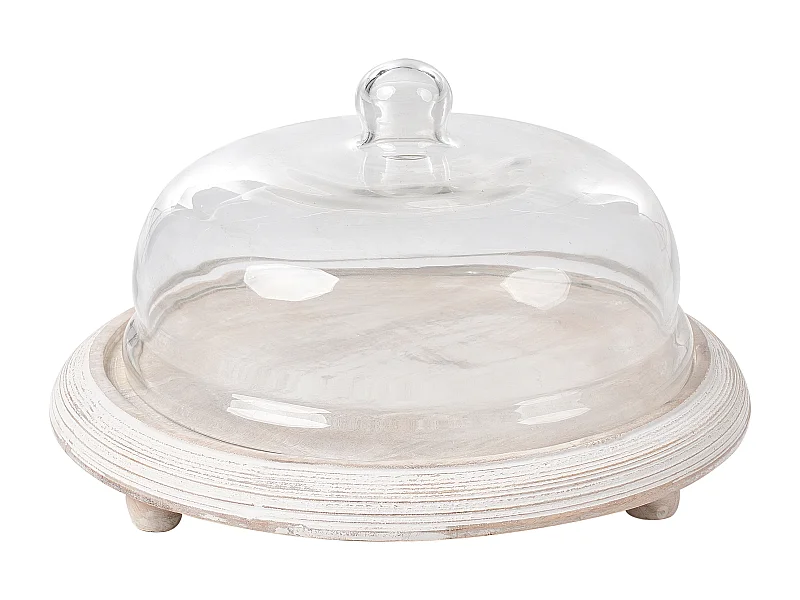 Support à gâteaux ZAGAZIG Bois de manguier Marron clair