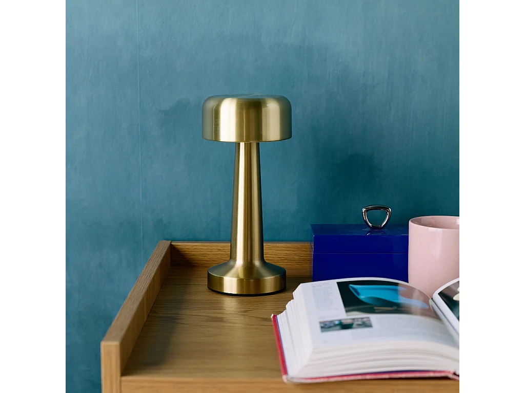 Lampe de table intérieur LED métal doré Ø9cm David