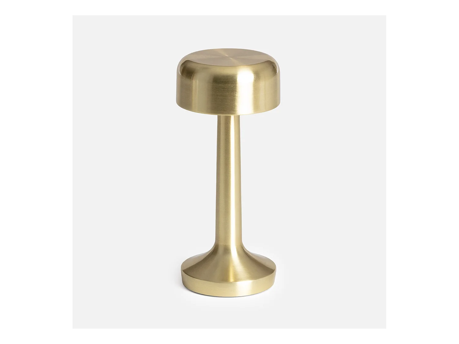 Lampada da tavolo interna led metallo dorato, 9cm, oro