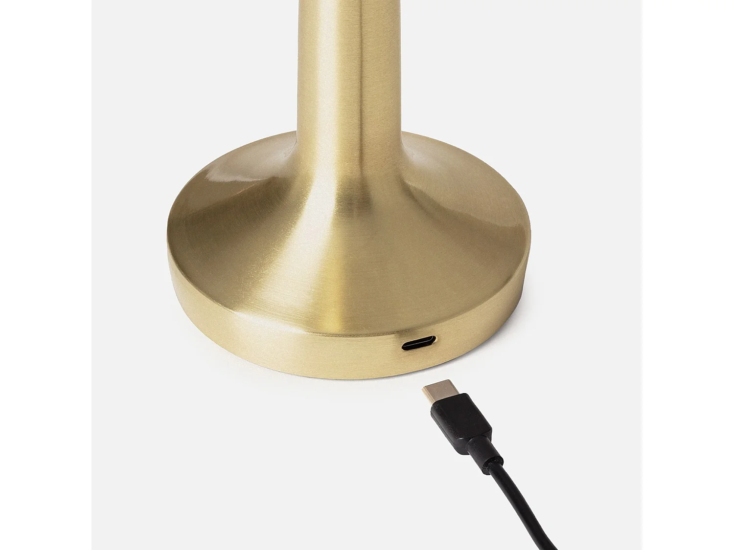 Lampada da tavolo interna led metallo dorato, 9cm, oro