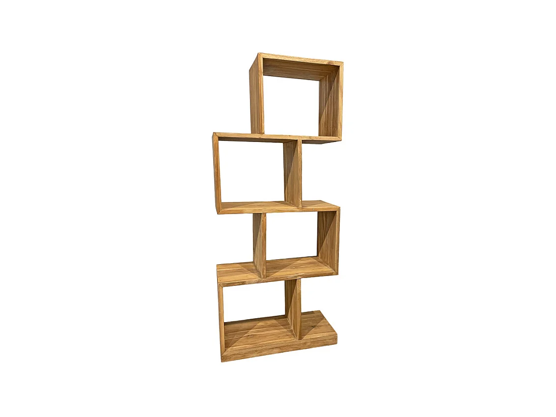 Étagère déstructurée 132 cm en bois de teck 4 étages – EVELYN