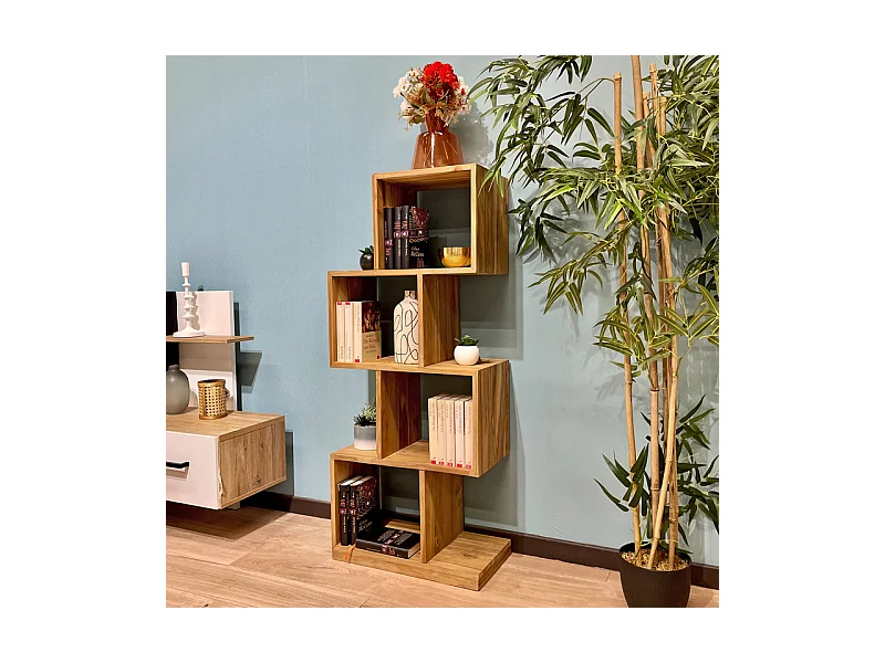 Étagère déstructurée 132 cm en bois de teck 4 étages – EVELYN