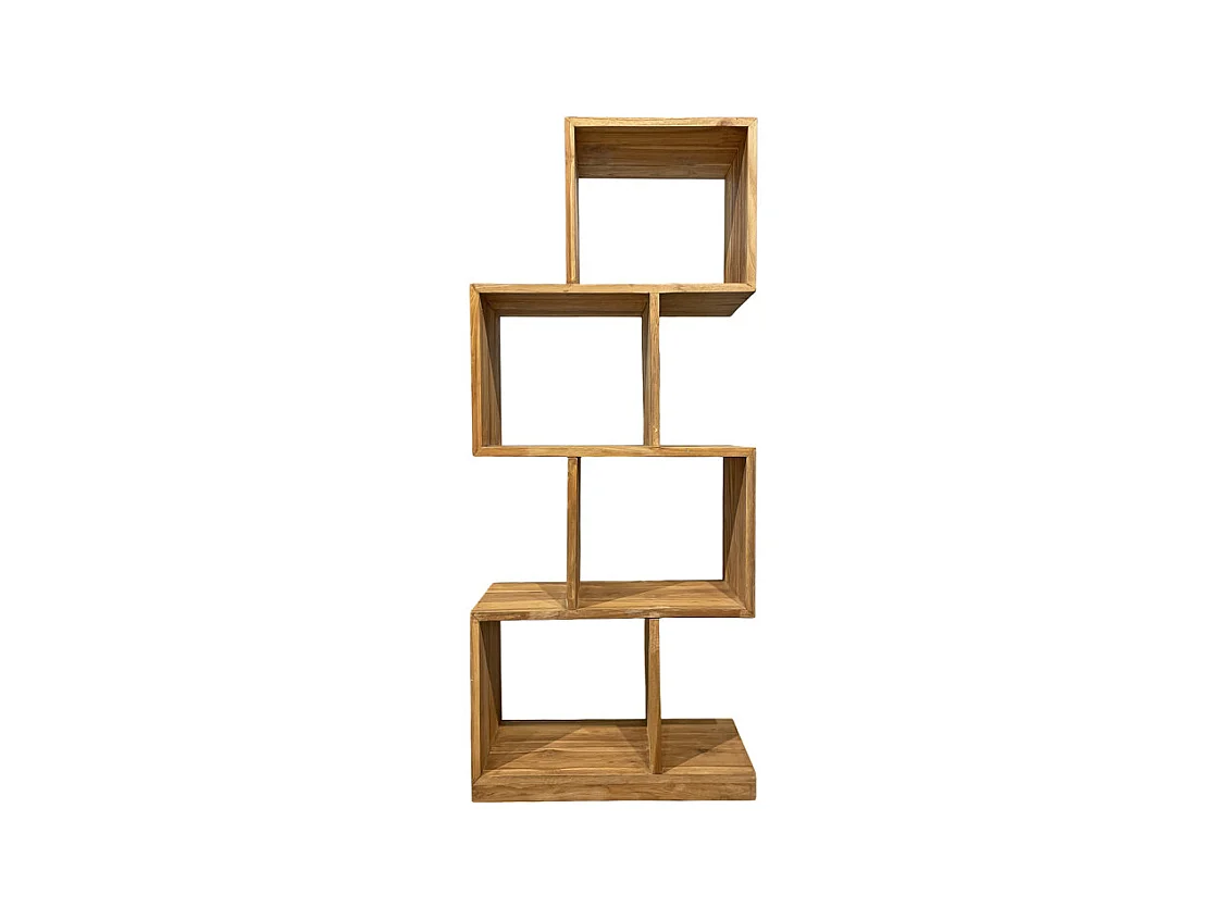 Étagère déstructurée 132 cm en bois de teck 4 étages – EVELYN