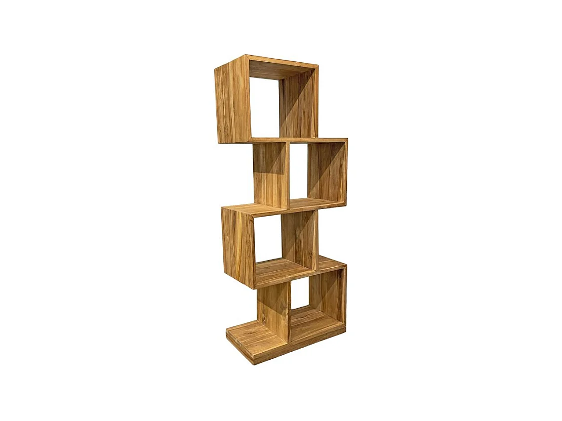 Étagère déstructurée 132 cm en bois de teck 4 étages – EVELYN