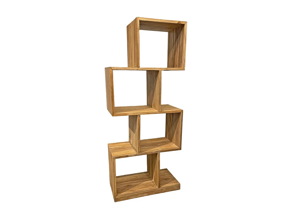 Étagère déstructurée 132 cm en bois de teck 4 étages – EVELYN