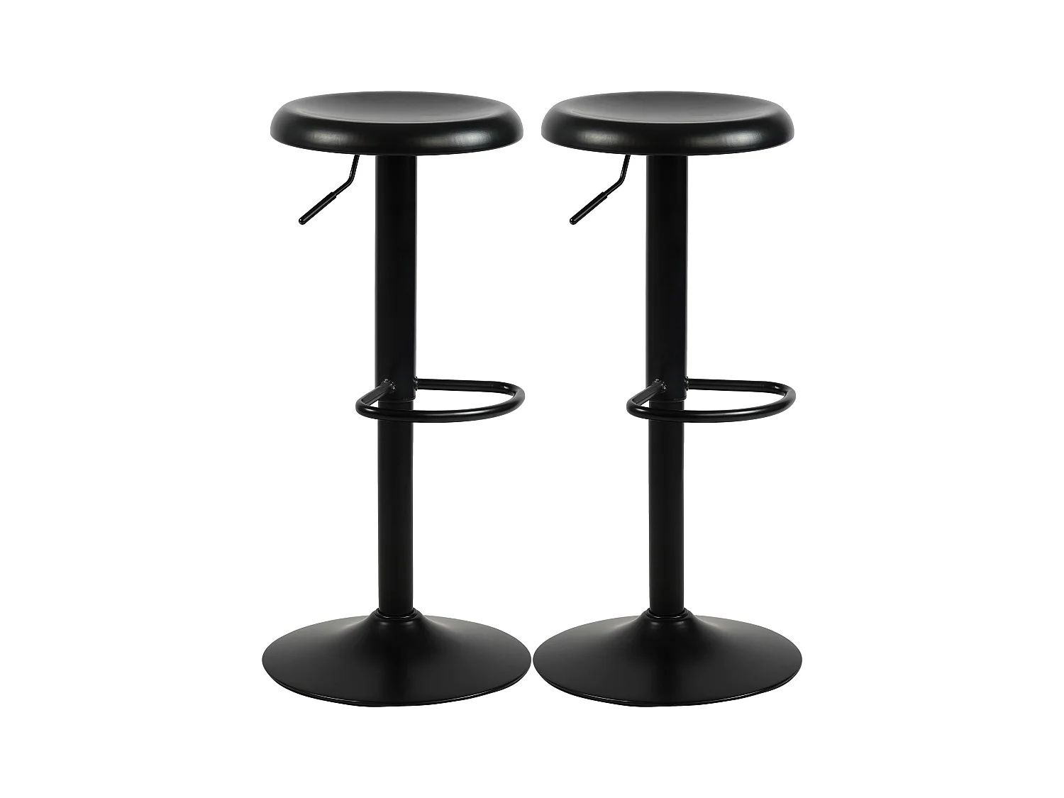 Lot de 2  Tabouret de bar - Métal - Noir - Williston