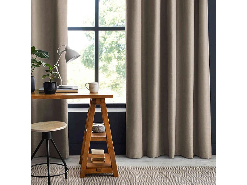 Rideau occultant à œillets lin 180x260