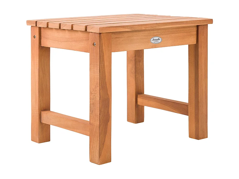 Table d'appoint - carré - Bois - 51 x 39 cm - Teck - Frankton