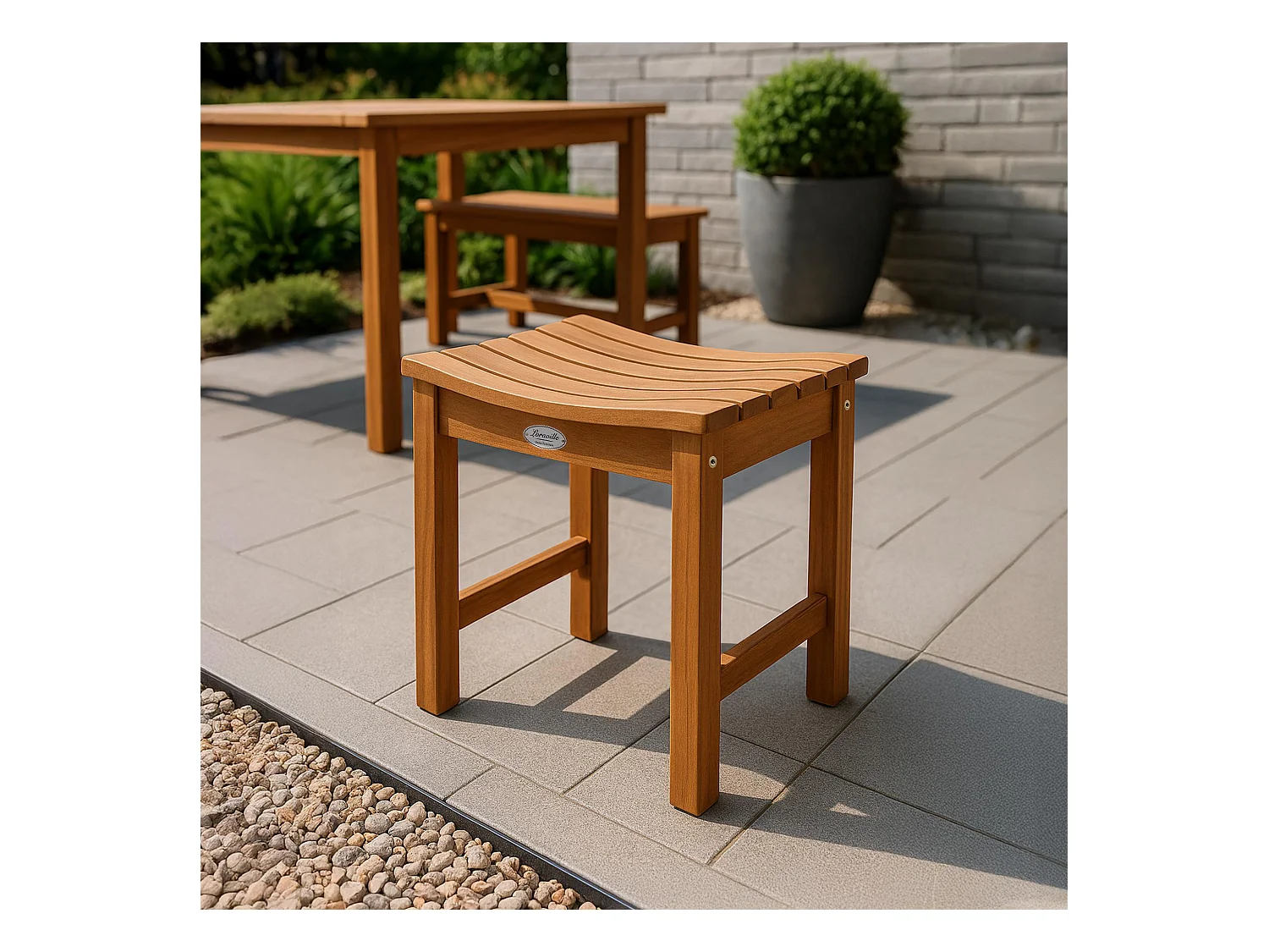 Tabouret - Bois - Teck - Bibury