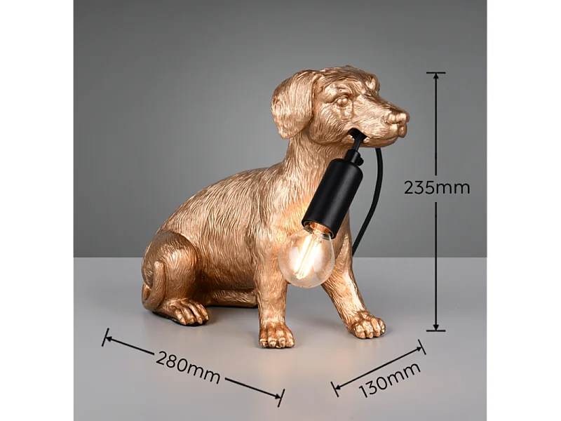 Lampe de table RUDI, Design chien assis