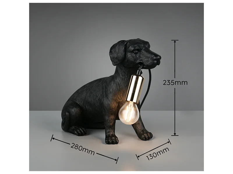 Lampe de table RUDI, Design chien assis