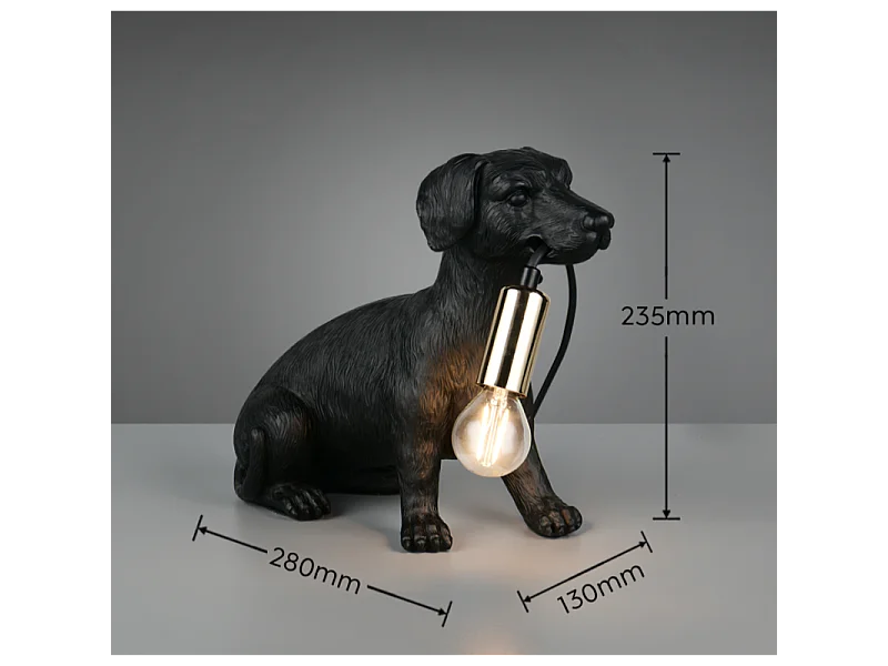 Lampe de table RUDI, Design chien assis