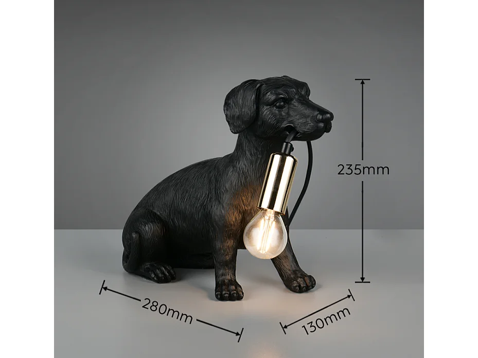 Lampe de table RUDI, Design chien assis