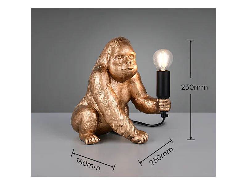 Lampe à poser KONG, gorille déco avec douille E14