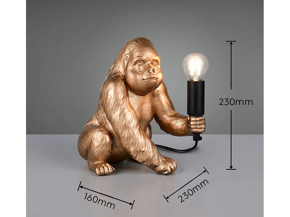 Lampe à poser KONG, gorille déco avec douille E14