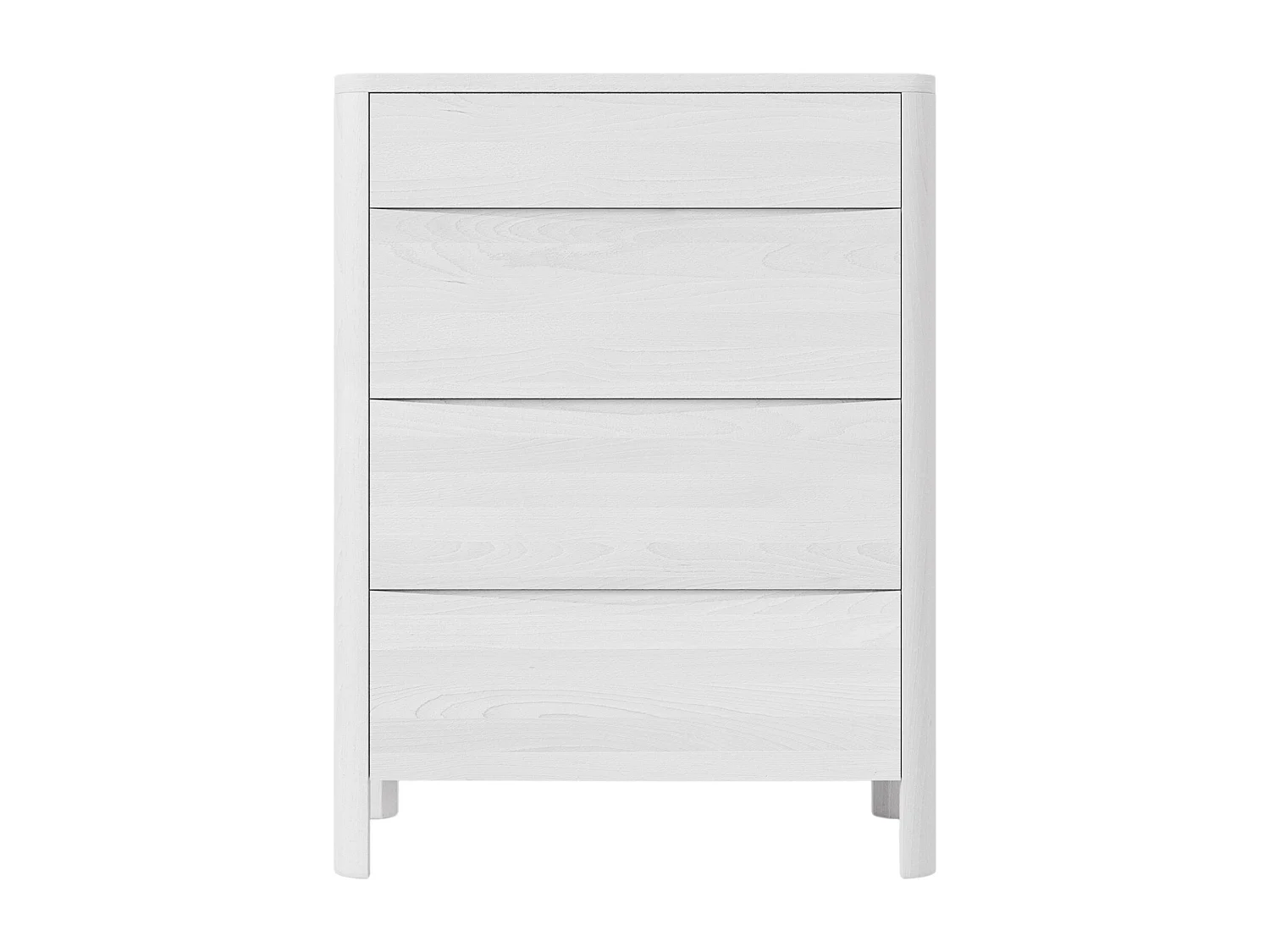 Holzkommode Modena low 80, weiß