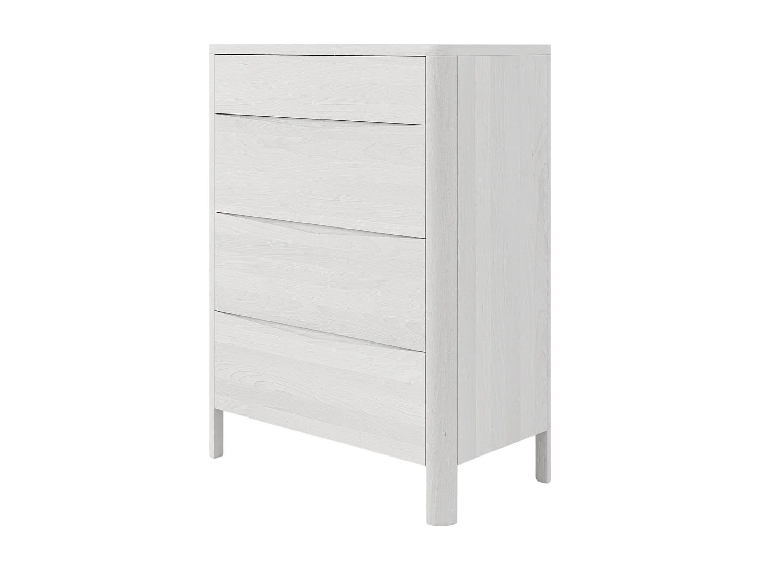 Holzkommode Modena low 80, weiß