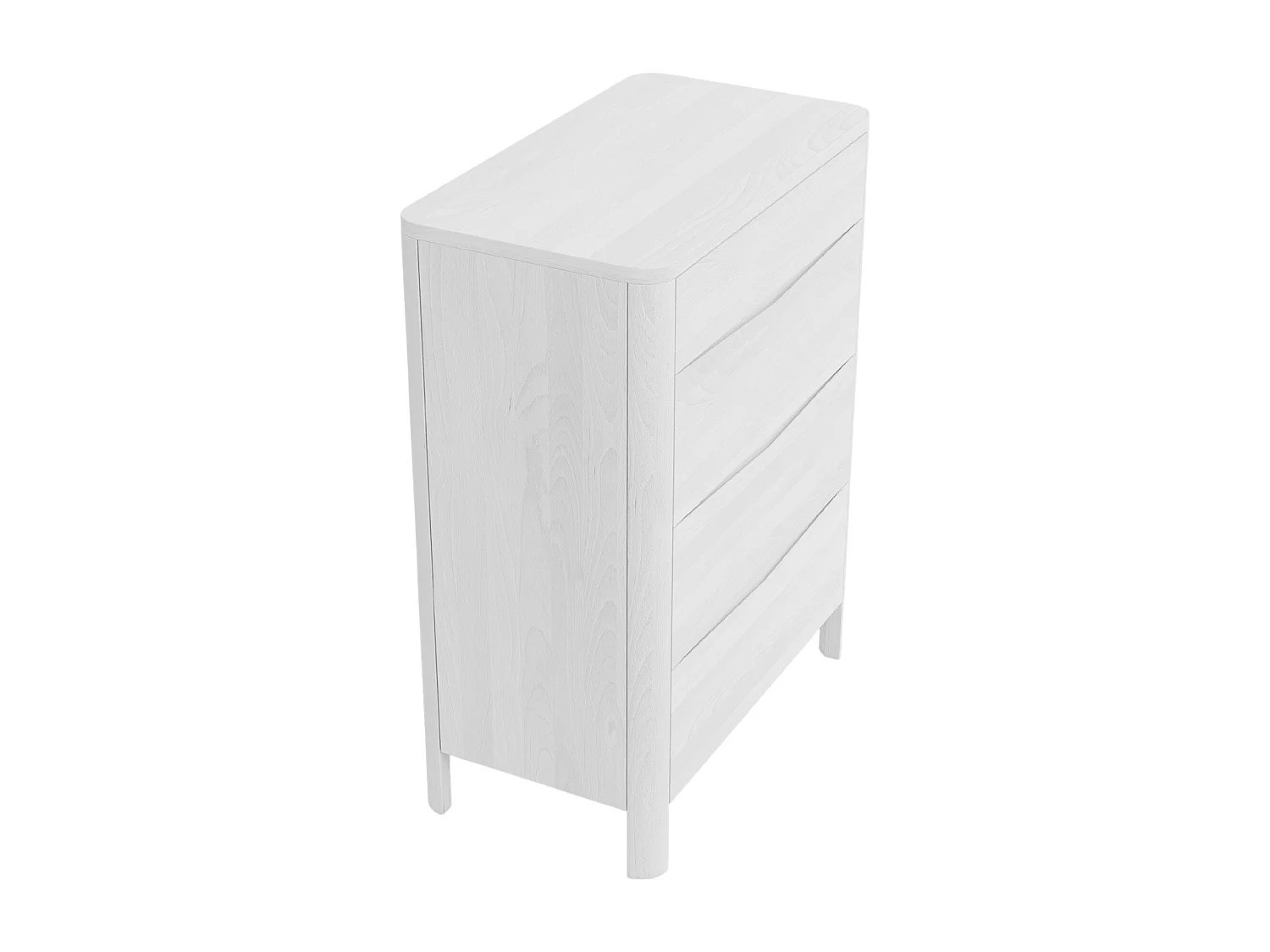 Holzkommode Modena low 80, weiß