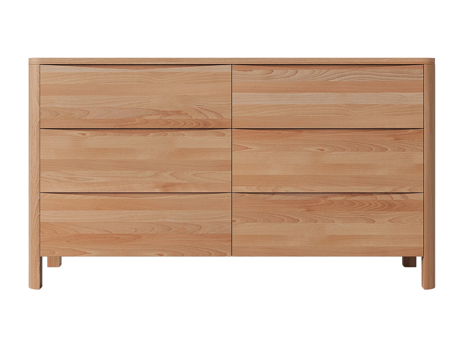 Holzkommode Modena low 150, naturfarben