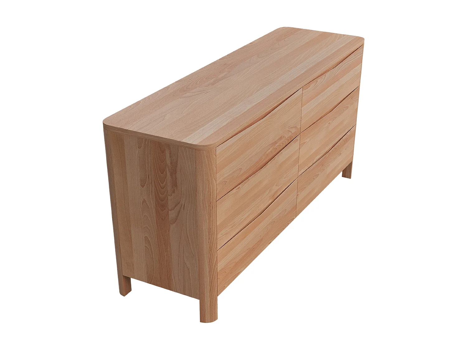 Holzkommode Modena low 150, naturfarben