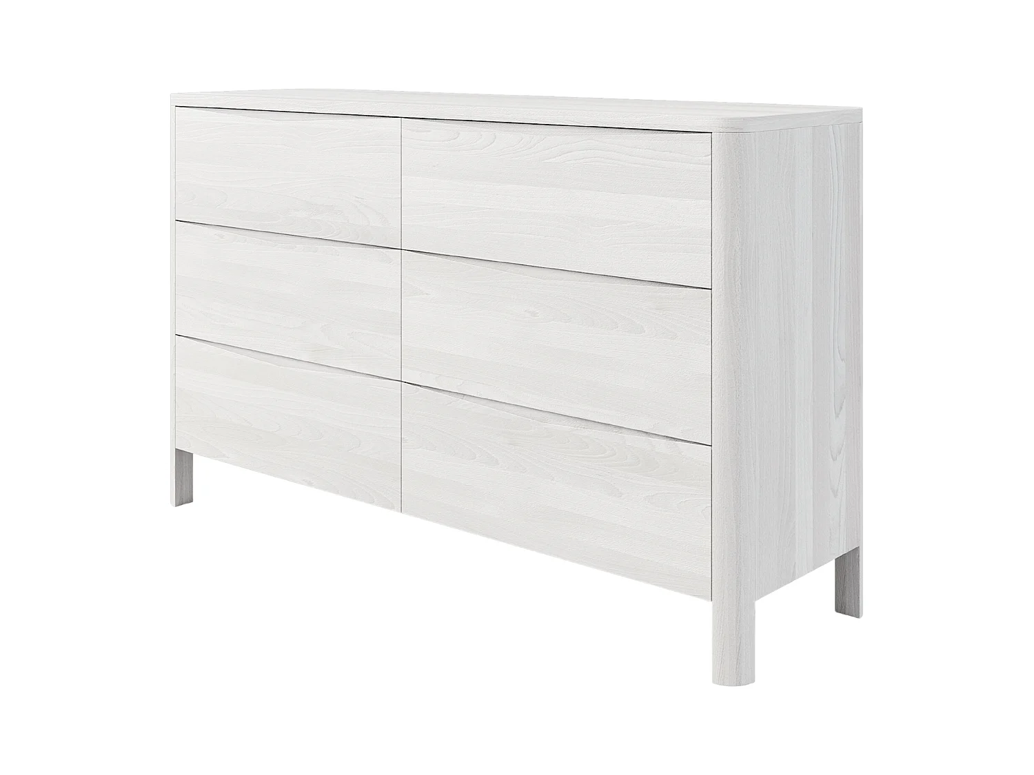 Commode en bois de hêtre Visby MODENA LOW 150 / coloris blanc