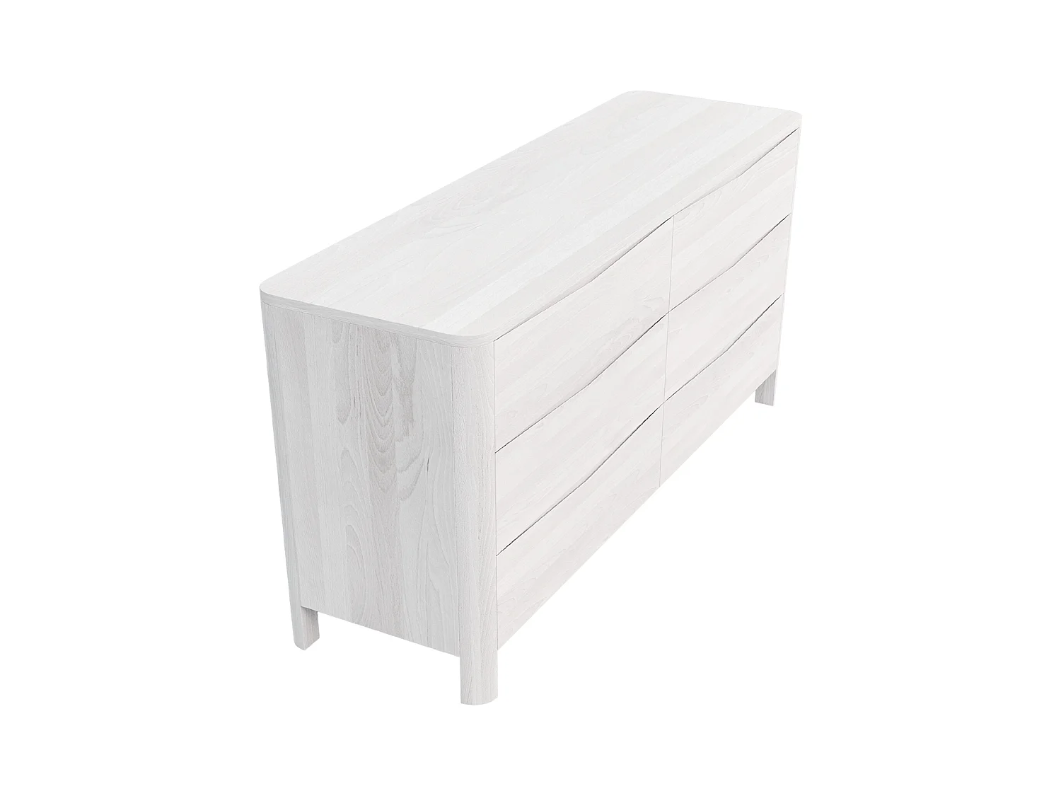 Commode en bois de hêtre Visby MODENA LOW 150 / coloris blanc