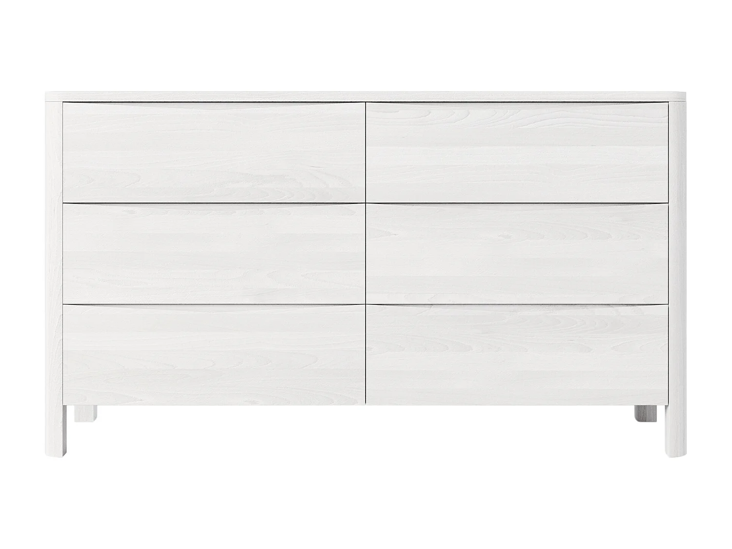 Holzkommode Modena low 150, weiß