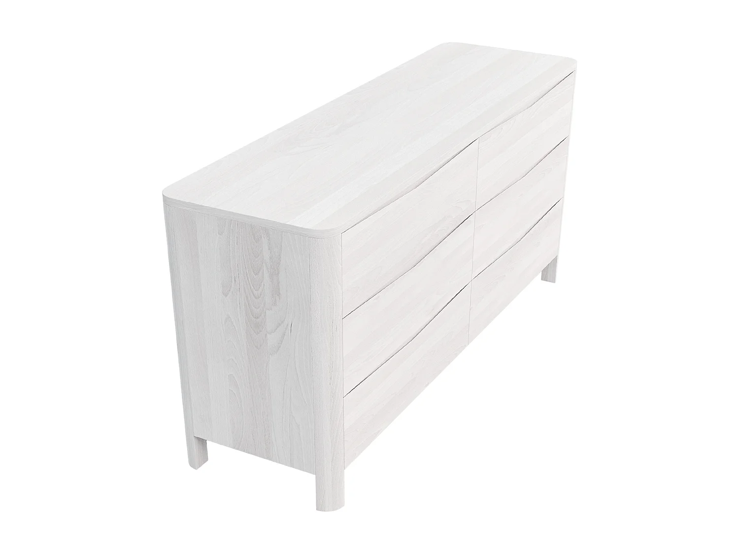 Holzkommode Modena low 150, weiß