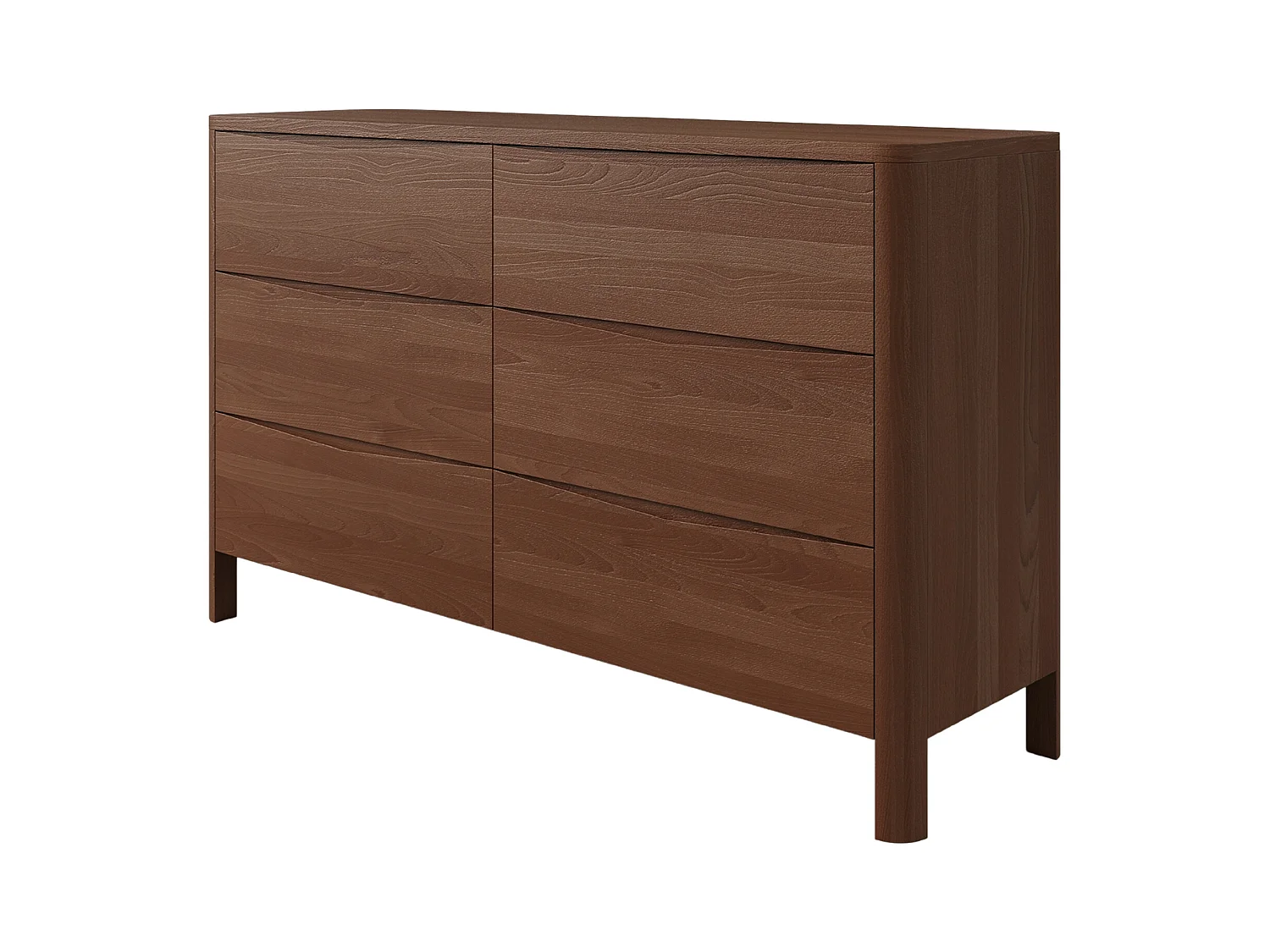 Commode en bois de hêtre Visby MODENA LOW 150 / coloris noyer