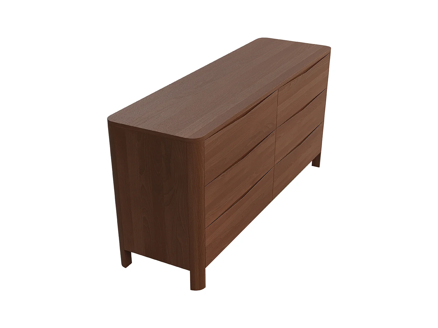 Commode en bois de hêtre Visby MODENA LOW 150 / coloris noyer