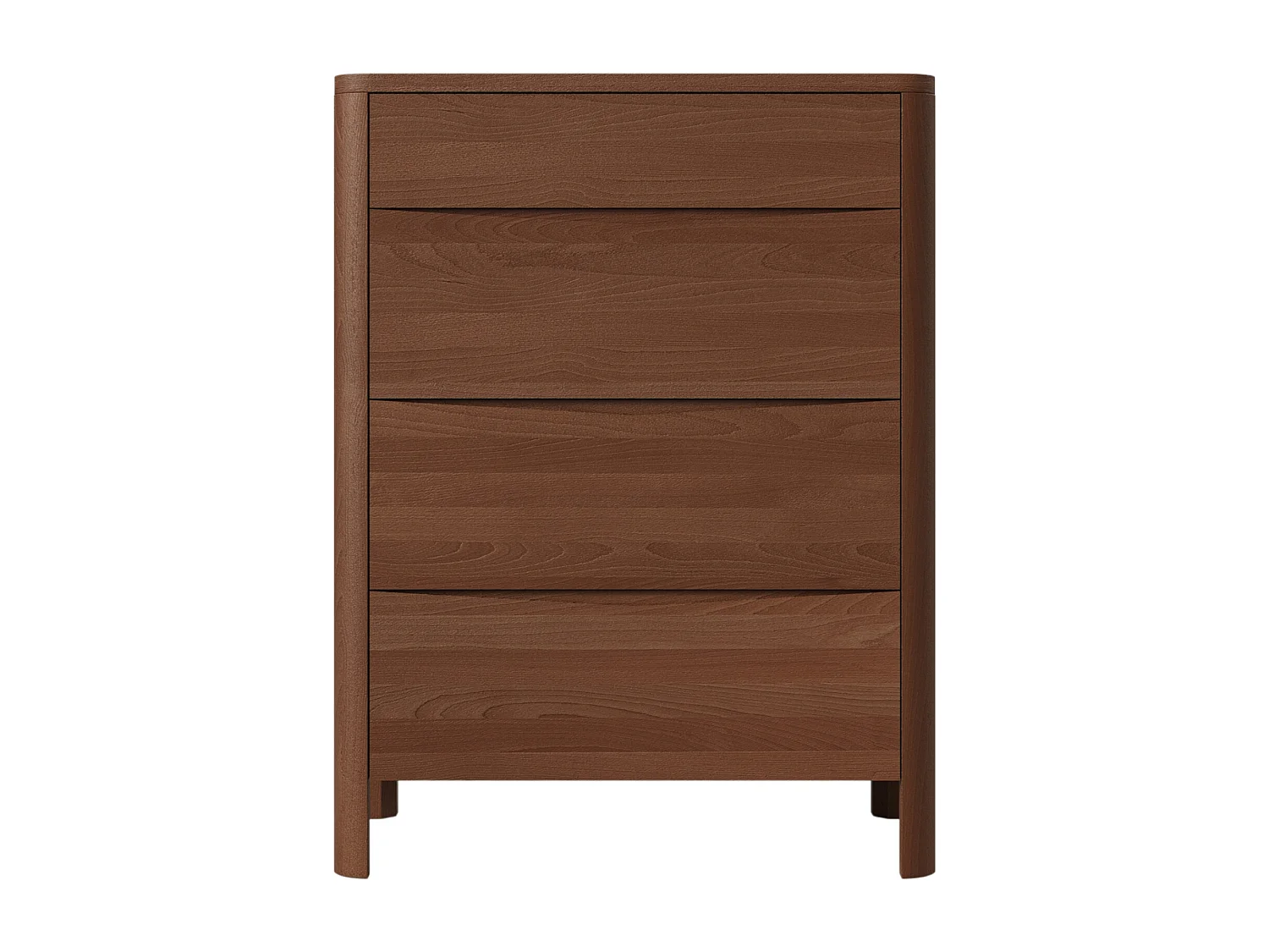 Holzkommode Modena low 80, nussbaumfarbe