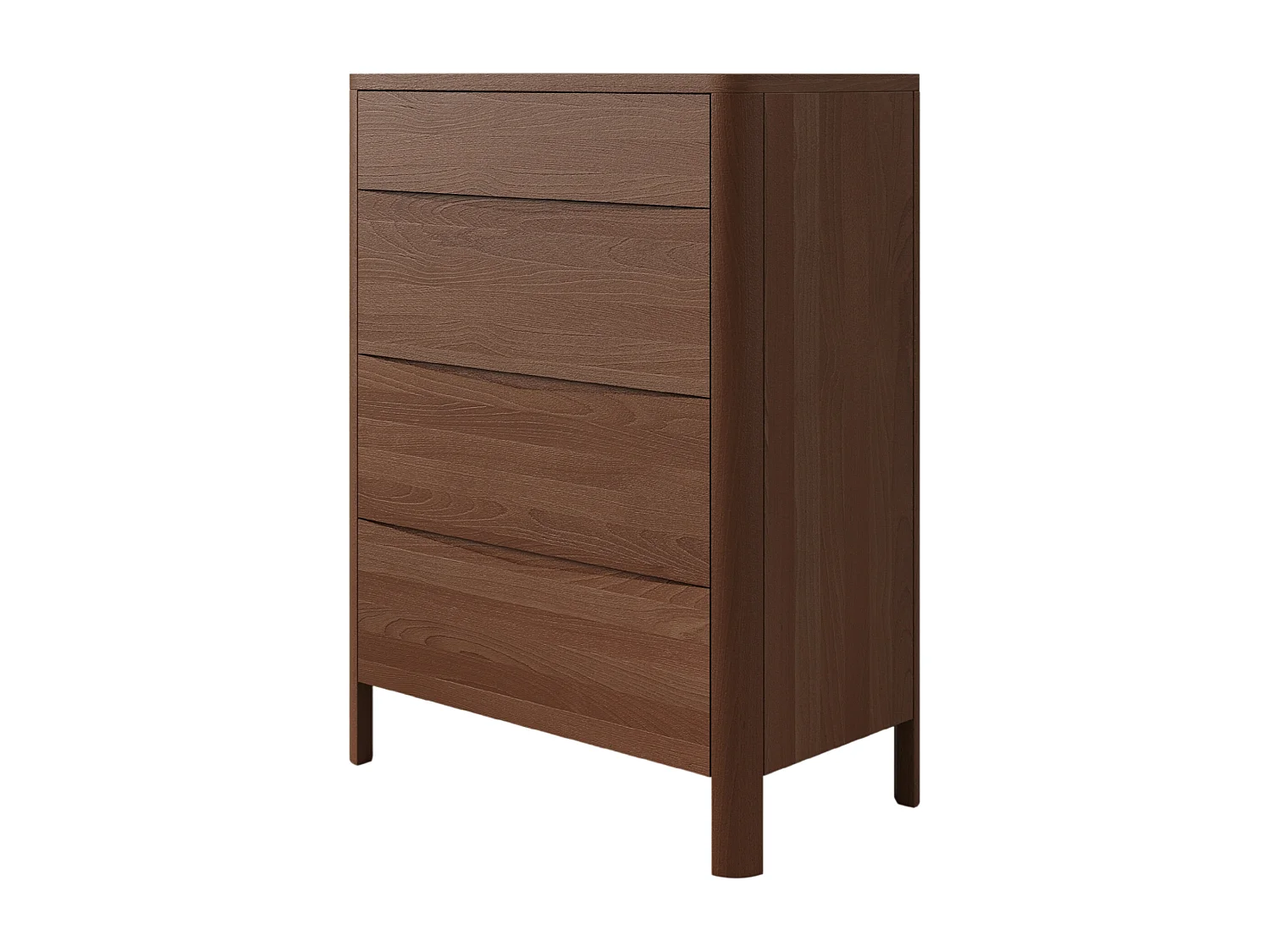 Holzkommode Modena low 80, nussbaumfarbe