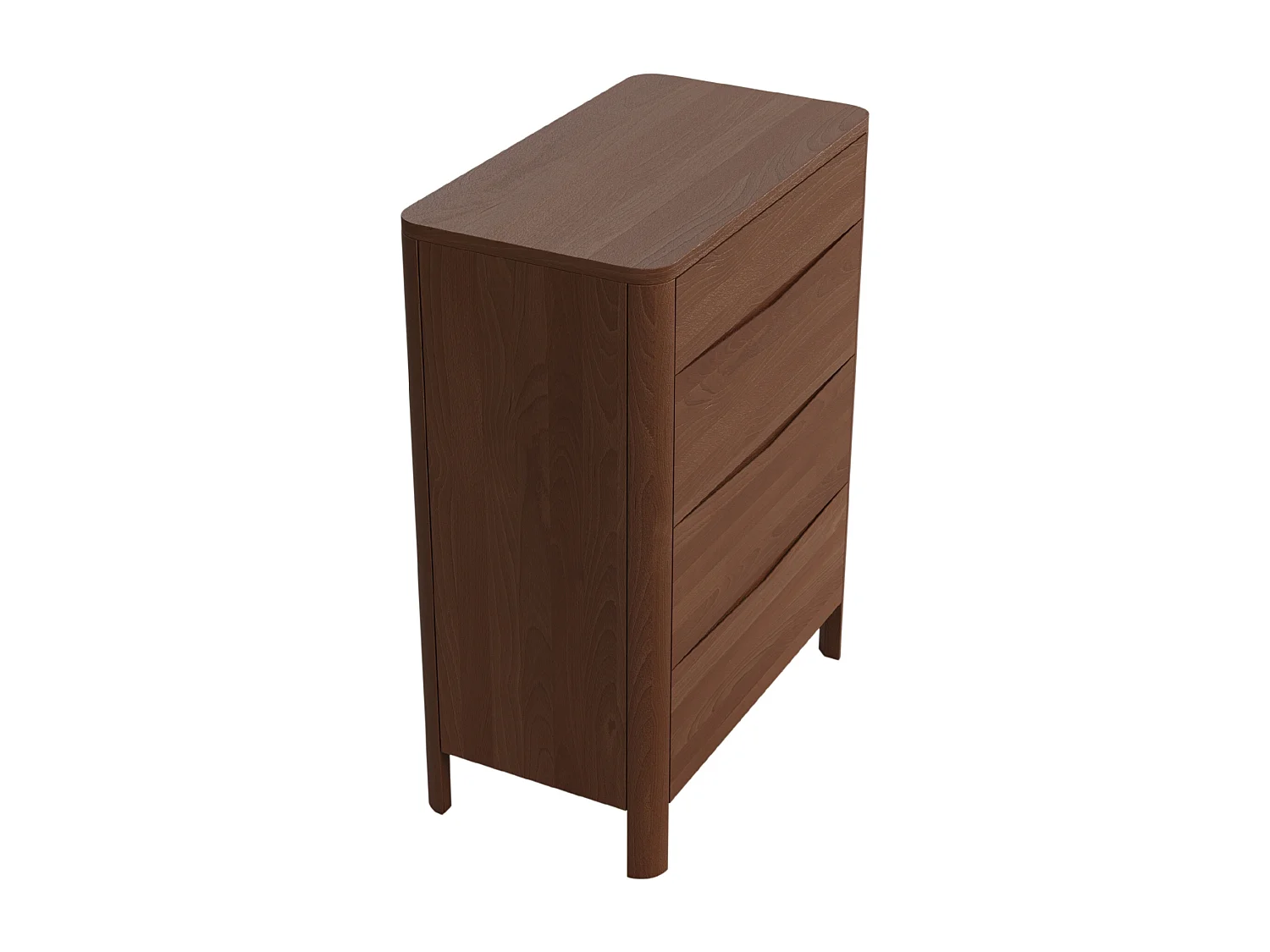 Holzkommode Modena low 80, nussbaumfarbe