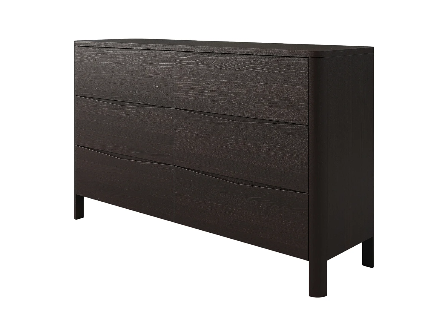 Commode en bois de hêtre Visby MODENA LOW 150 / coloris palissandre